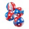 4th of July Mini Inflatable Red White Blue Beach Balls 12 Pieces